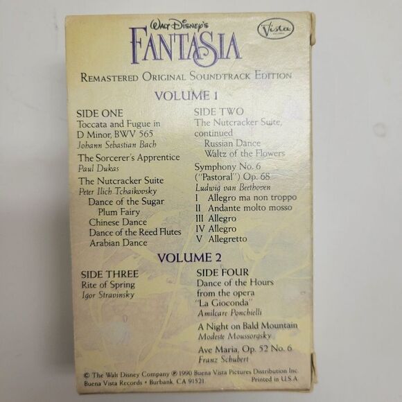 Walt Disney's Fantasia Double Cassette Tape Audio Box Set - Picture 6 of 6